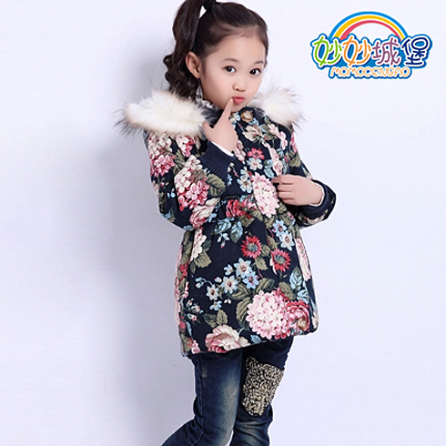 妙妙城堡童裝產品-女童新品毛毛領外套