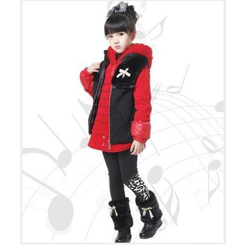 巴笛小寶品牌童裝產品-中長款加厚女童羽絨服