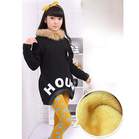 巴笛小寶品牌童裝產品-女童加絨加厚童裝上衣保暖衫