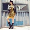 寶麗娜女鞋產品-粗跟側拉鏈中筒靴