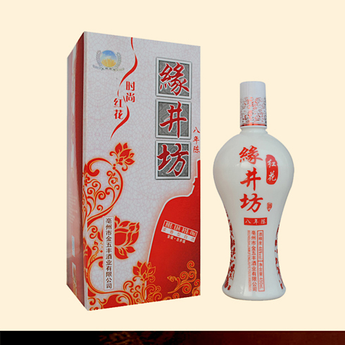百年圖緣酒系列產品-緣井坊紅花白酒