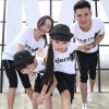 甜蜜風親子裝-白色字母T恤